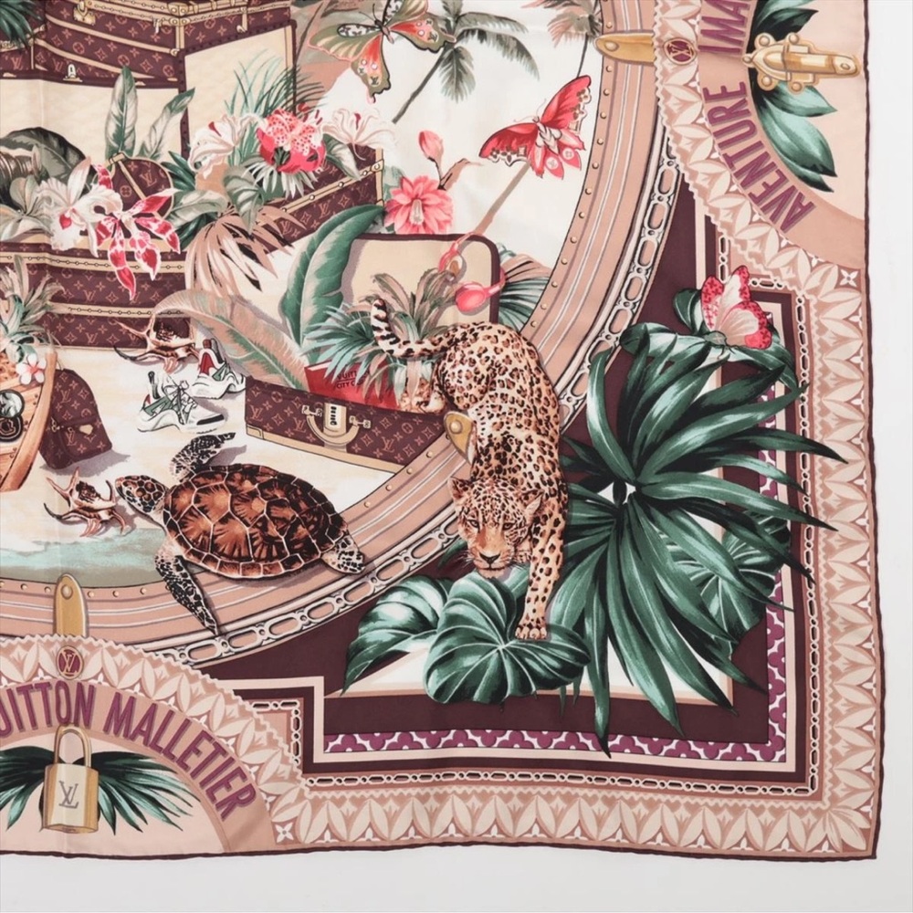 Authentic LV 90 Square Silk Scarf Kare Voyage Extraordinaire M73814 - Picture 11 of 12